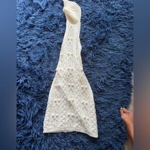 Cream Cable Knit Sweater Panel